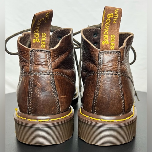 🇬🇧 VINTAGE Rare Dr. Doc Martens Brown Leather 8088 Combat Boots MADE IN ENGLAND - Picture 6 of 13